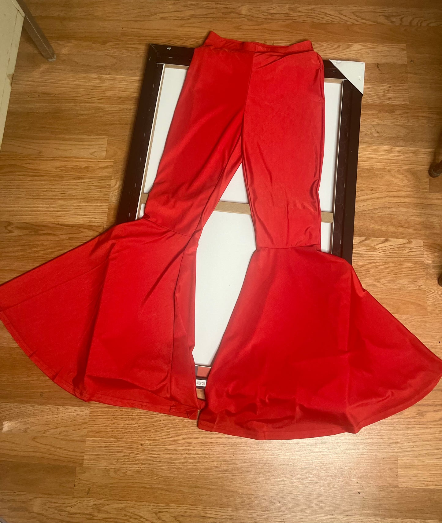 Red Bell Bottom Fashion Pants