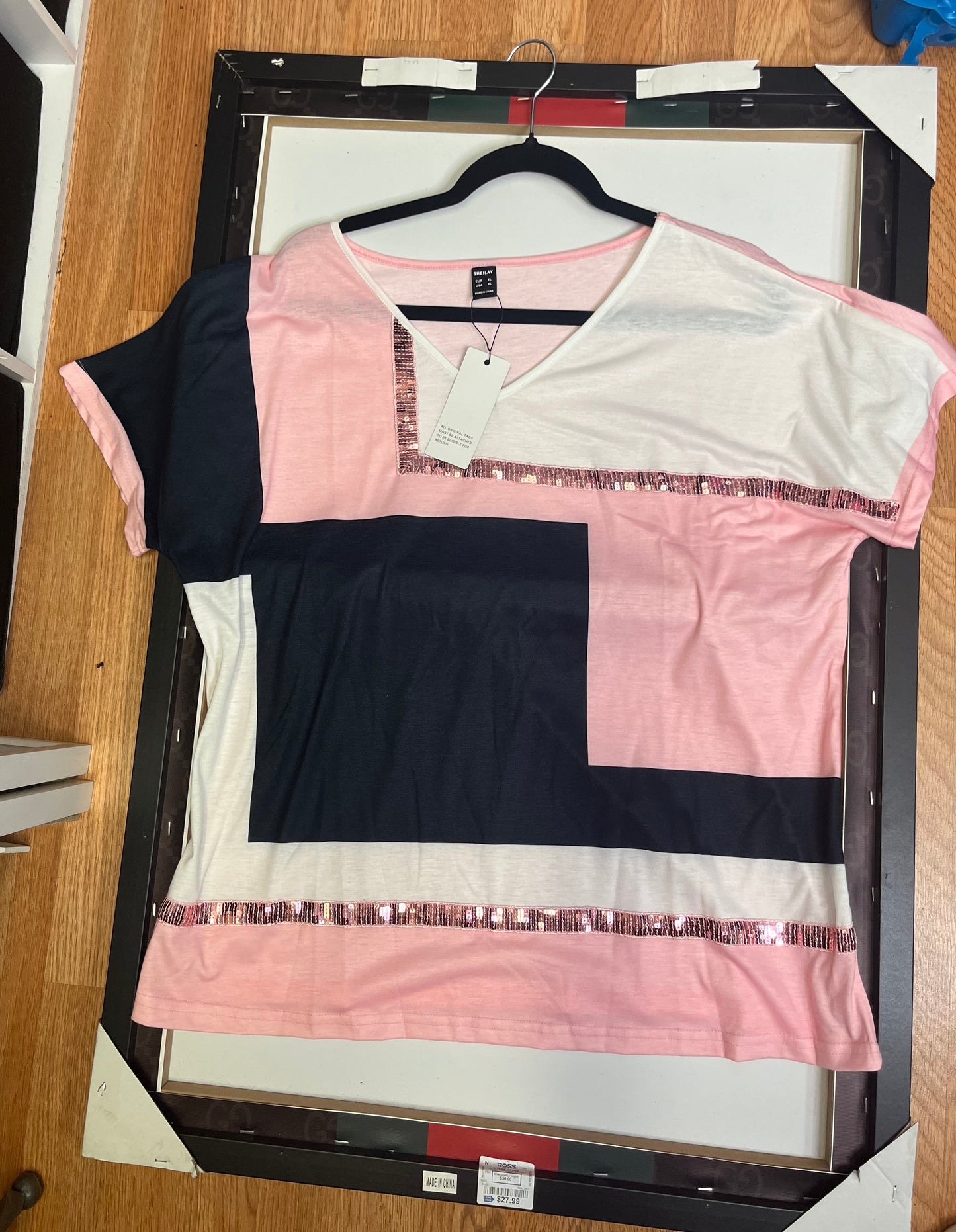 Pink Multicolored Fashion Shirt