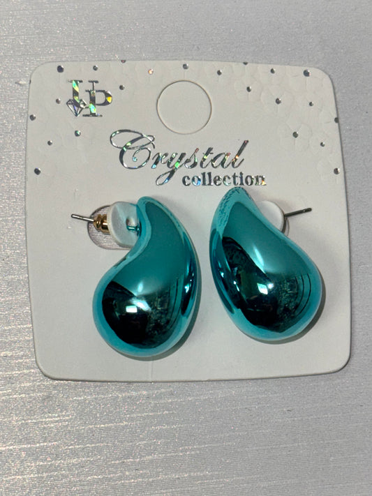 Turquoise Metallic Fashion Earrings