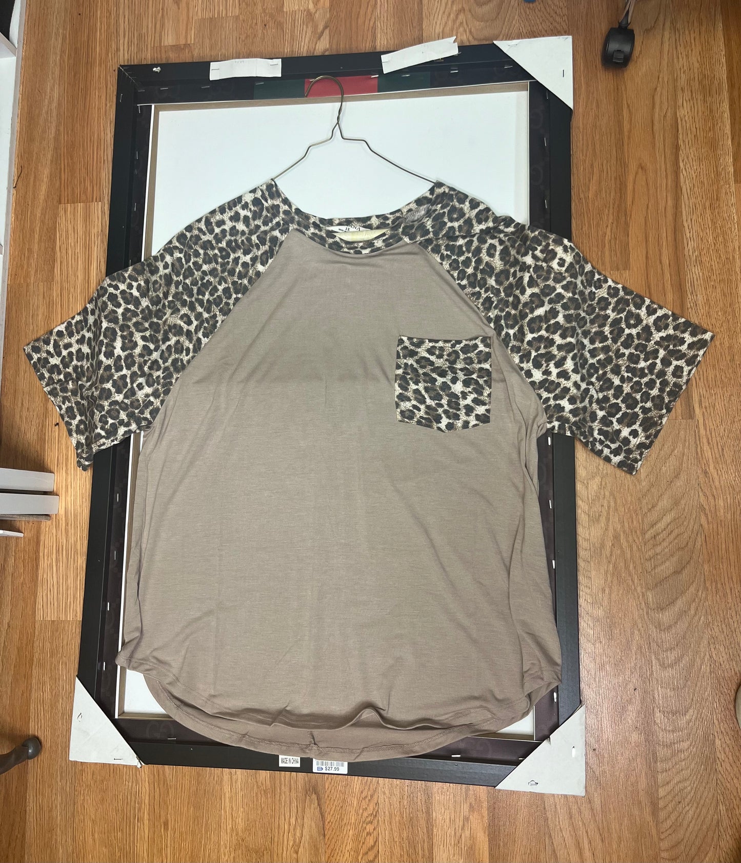 Light Brown Multicolored Leopard Print Fashion Shirt