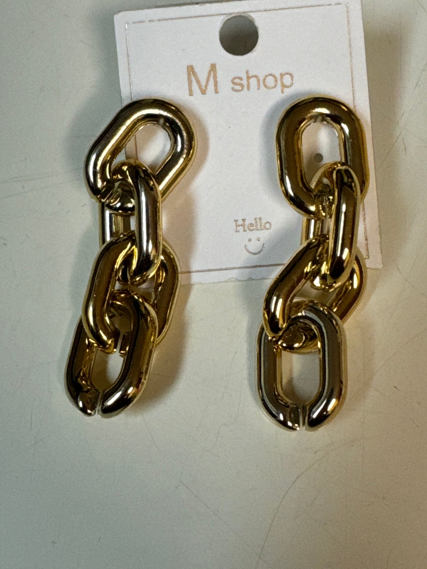 Gold 4 Link Fashion Earrings